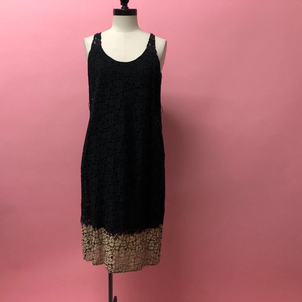 A Pea In The Pod Black Lace Maternity Summer Dress